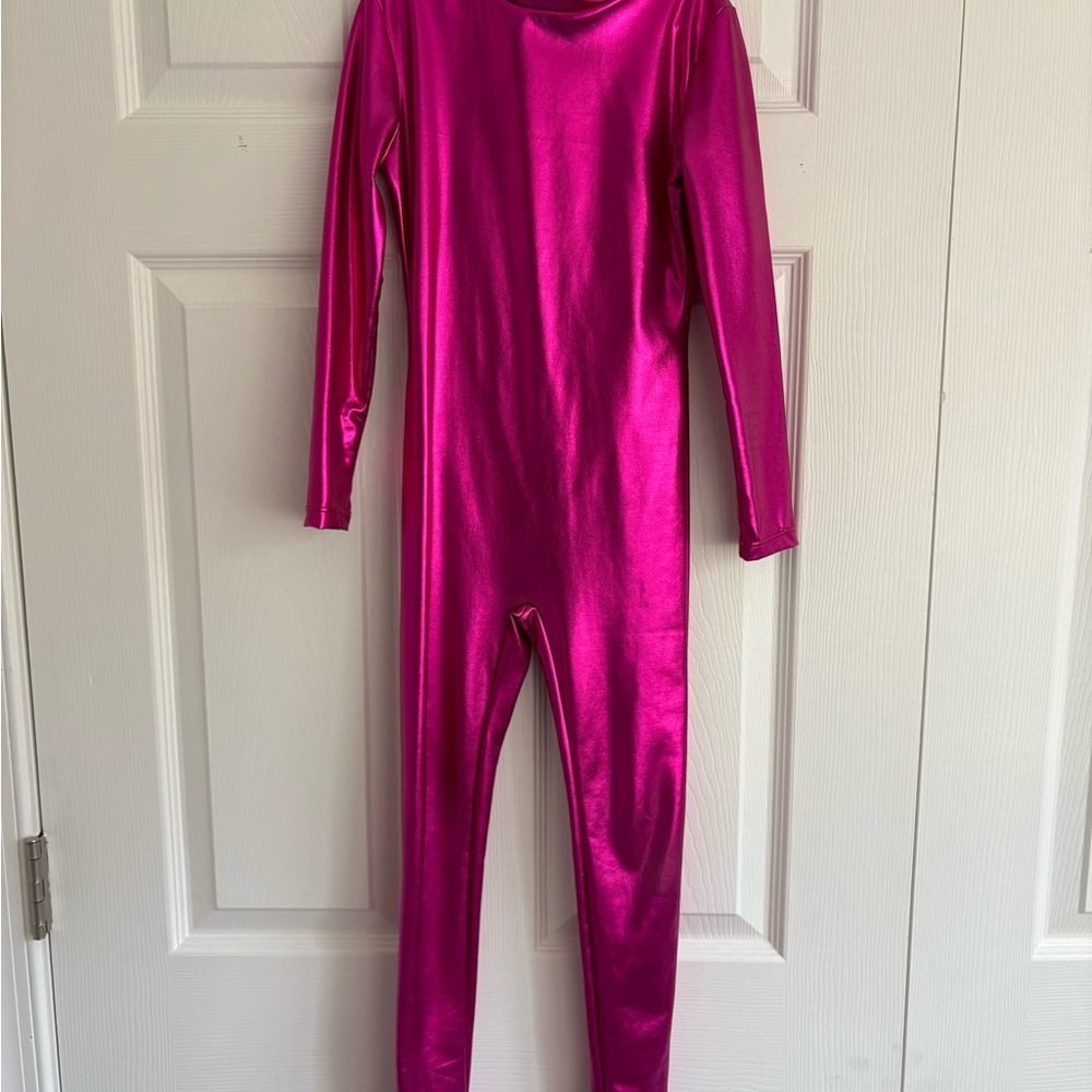 Hot Pink Metallic Kids One-Piece Bodysuit